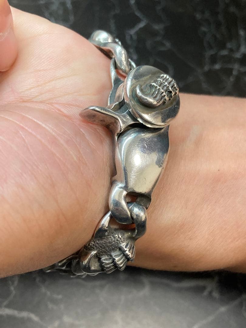 [53] Silver950 / クロウ 爪モチーフ ブレスレット ヴィンテージ