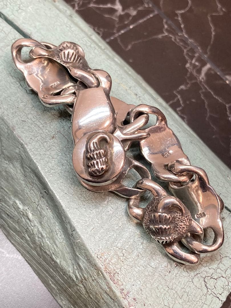 [53] Silver950 / クロウ 爪モチーフ ブレスレット ヴィンテージ