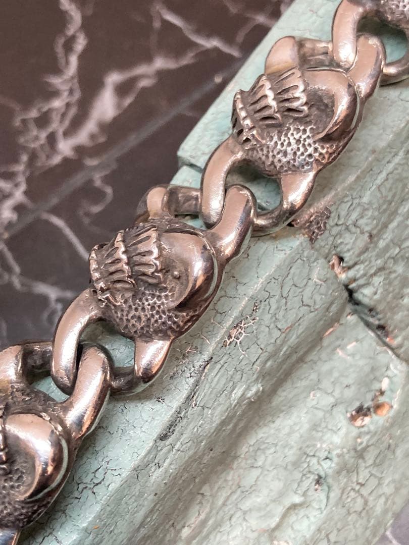 [53] Silver950 / クロウ 爪モチーフ ブレスレット ヴィンテージ