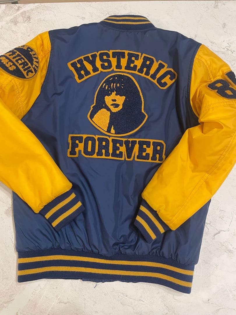 HYSTERIC GLAMOUR スタジャン ネイビー/イエロー