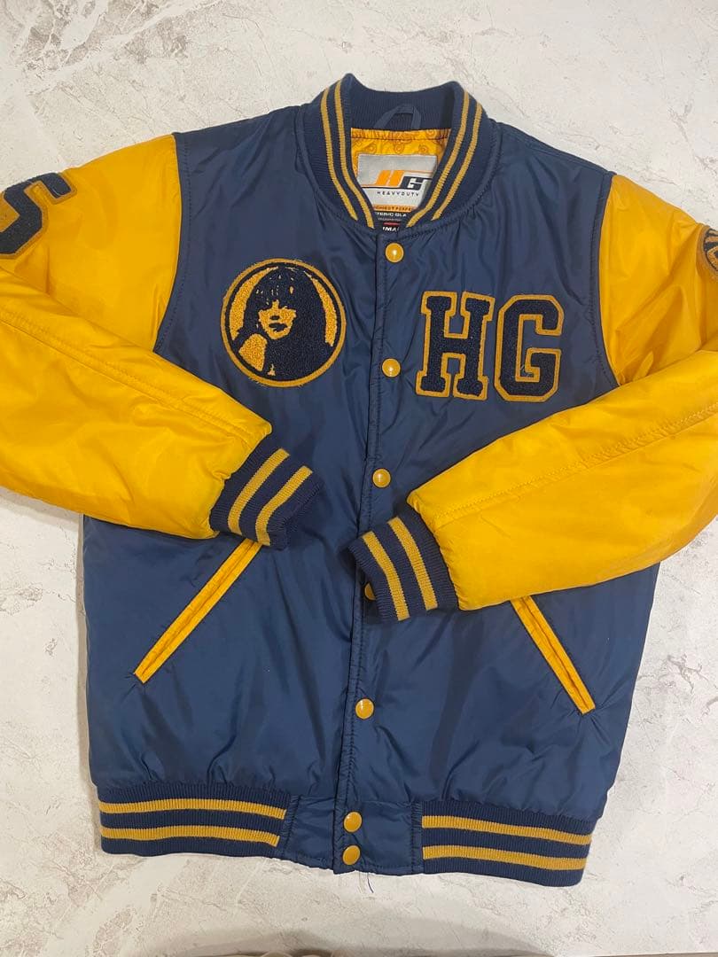 HYSTERIC GLAMOUR スタジャン ネイビー/イエロー