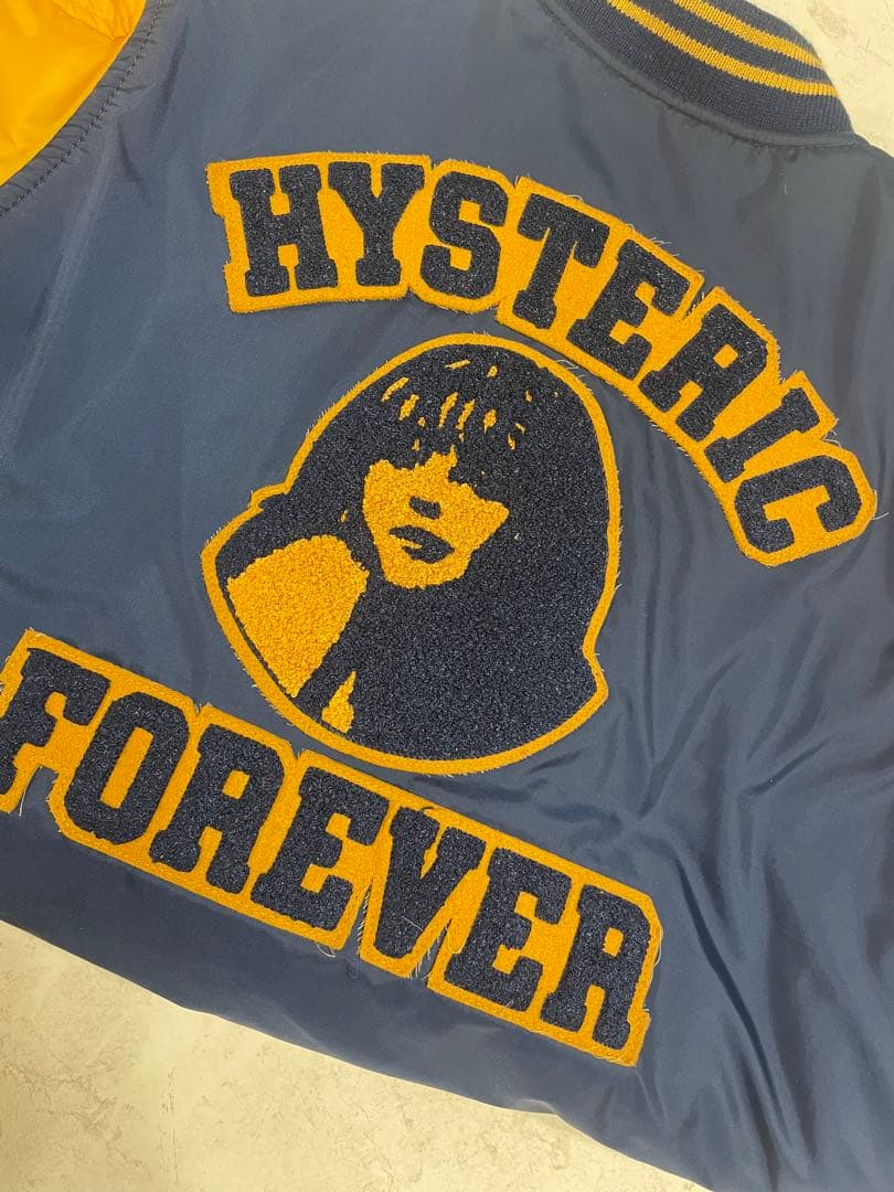 HYSTERIC GLAMOUR スタジャン ネイビー/イエロー