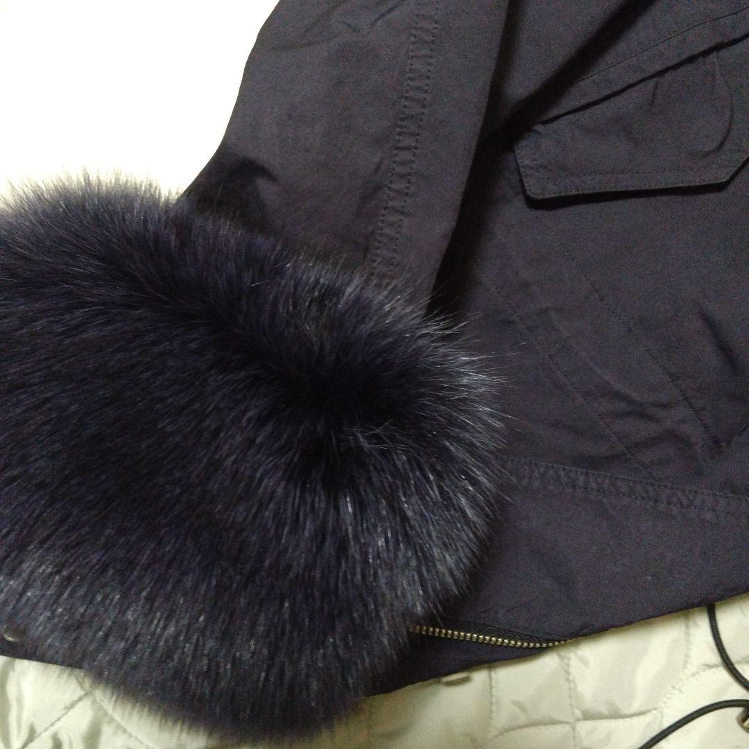 限定セール！エムフィル ファー付きネイビーコート