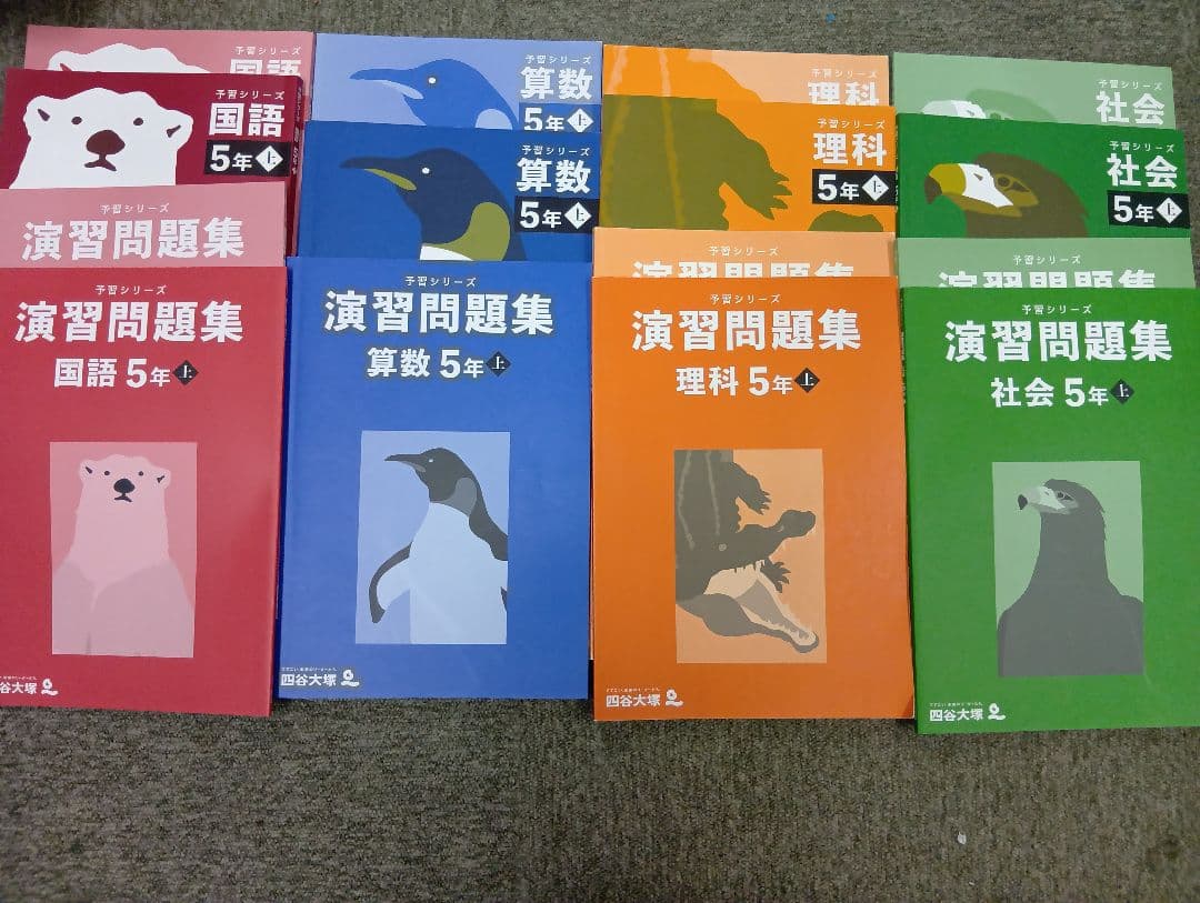 状態良　書き込み解答ほぼ無　四谷大塚5年　国算理社/上　中古2023年使用