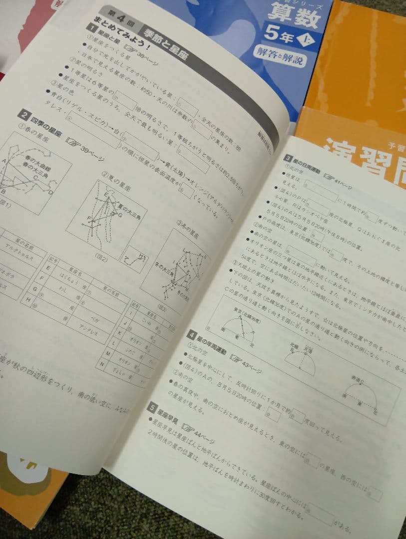 状態良　書き込み解答ほぼ無　四谷大塚5年　国算理社/上　中古2023年使用