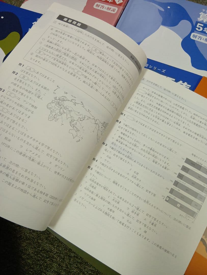 状態良　書き込み解答ほぼ無　四谷大塚5年　国算理社/上　中古2023年使用
