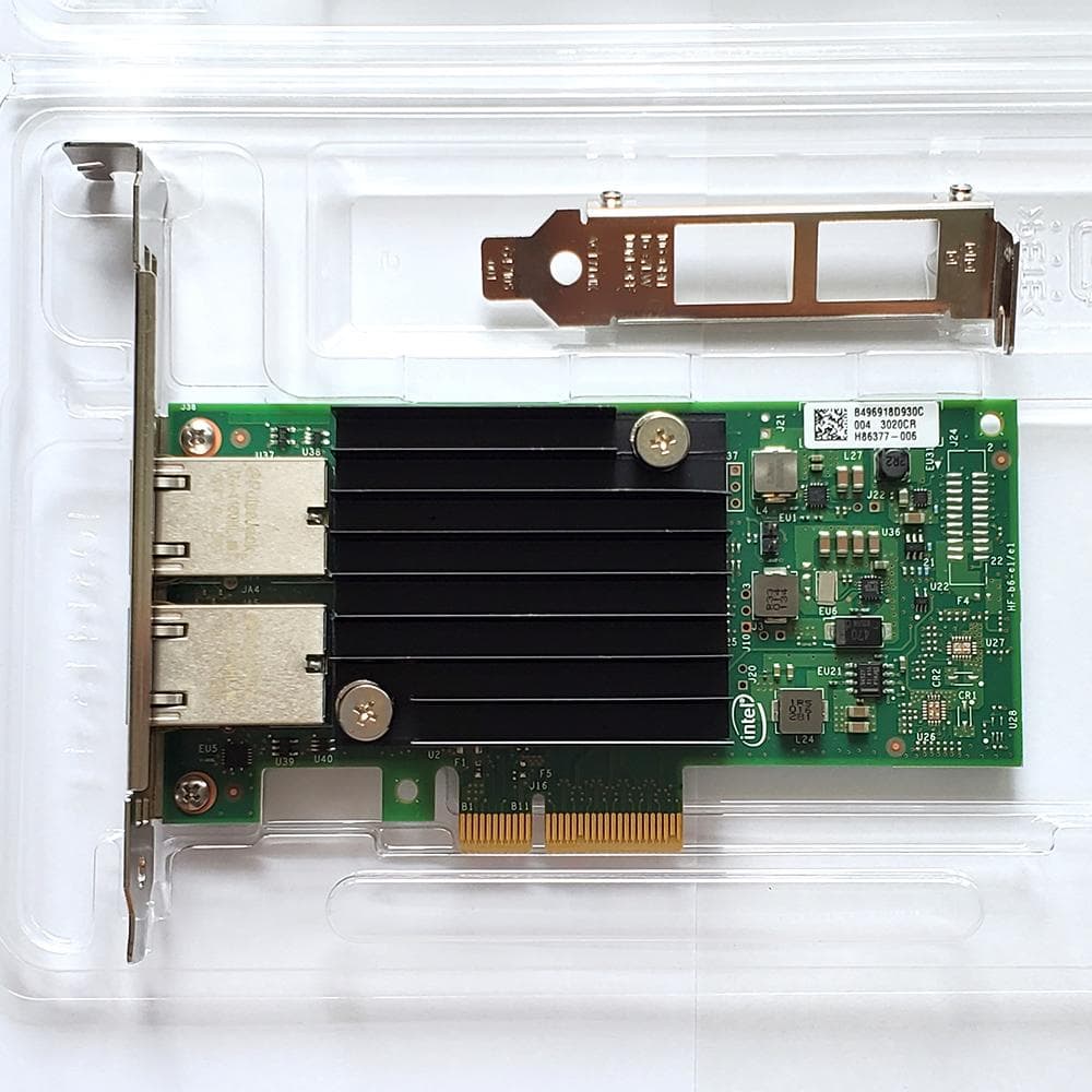 Intel 純正 X550-T2 10Gbps 2ポート LANカード
