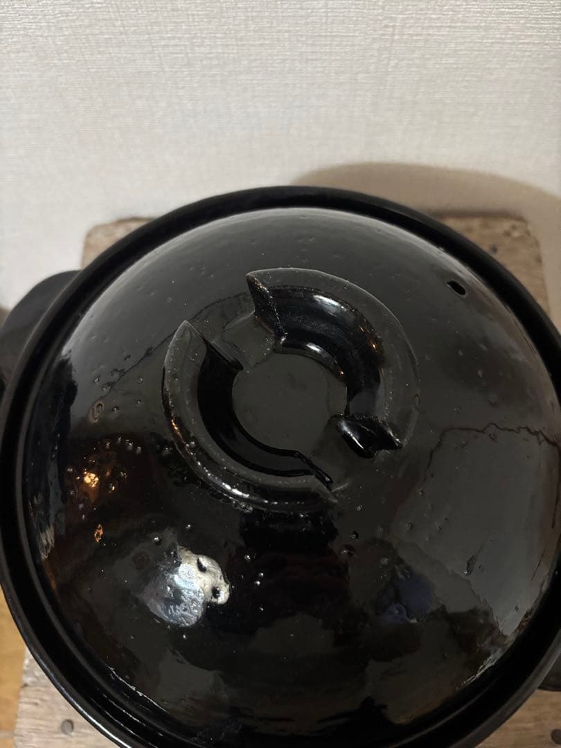長谷園　かまどさん　3合炊き　黒色 土鍋