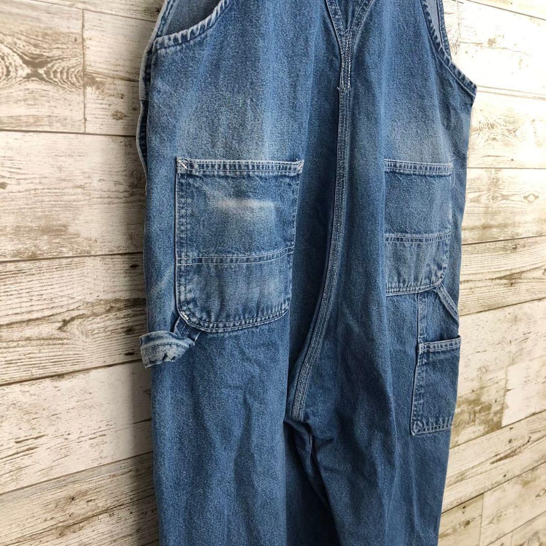 【k8912】USA古着カーハートデニムオーバーオールサロペットグランジフェード
