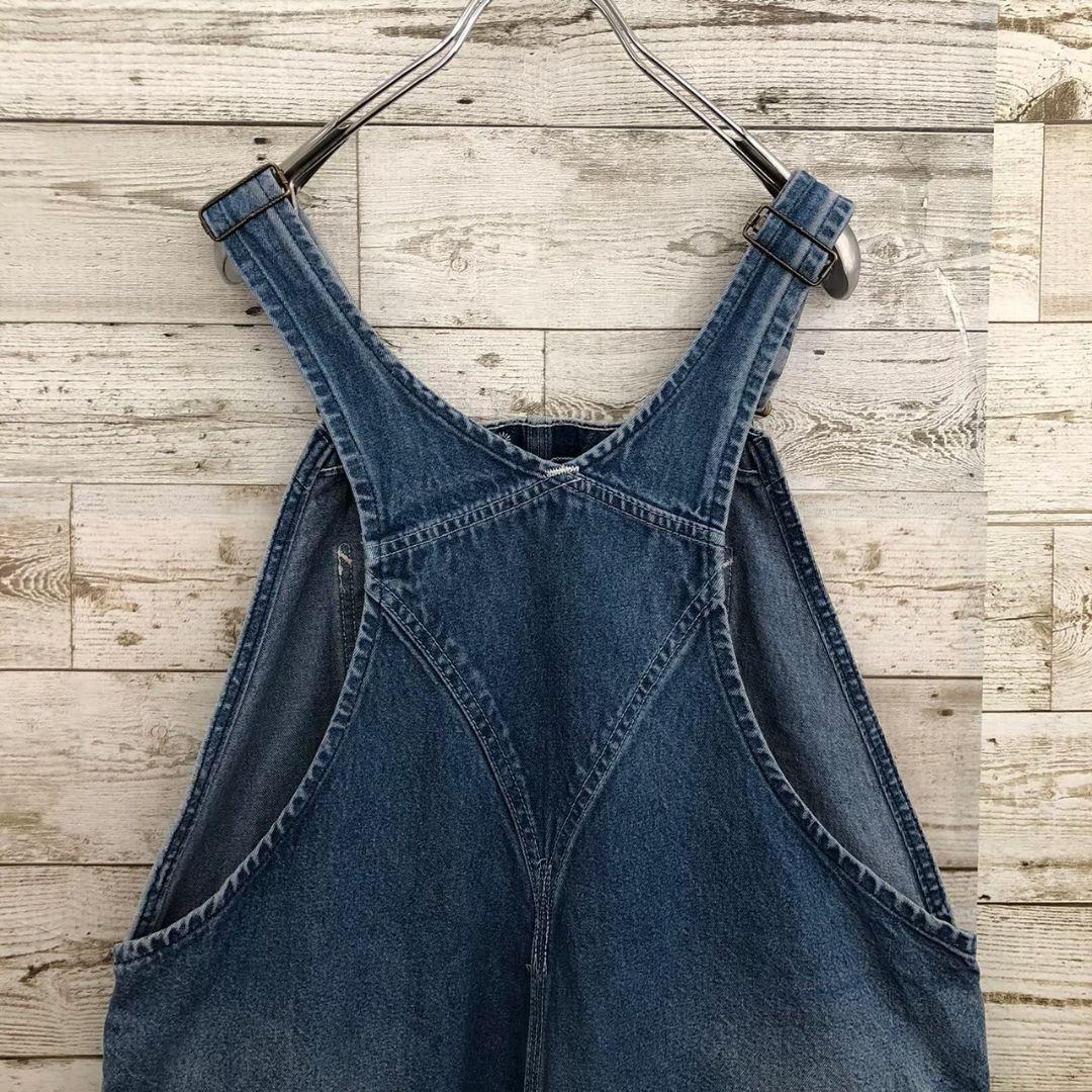 【k8912】USA古着カーハートデニムオーバーオールサロペットグランジフェード