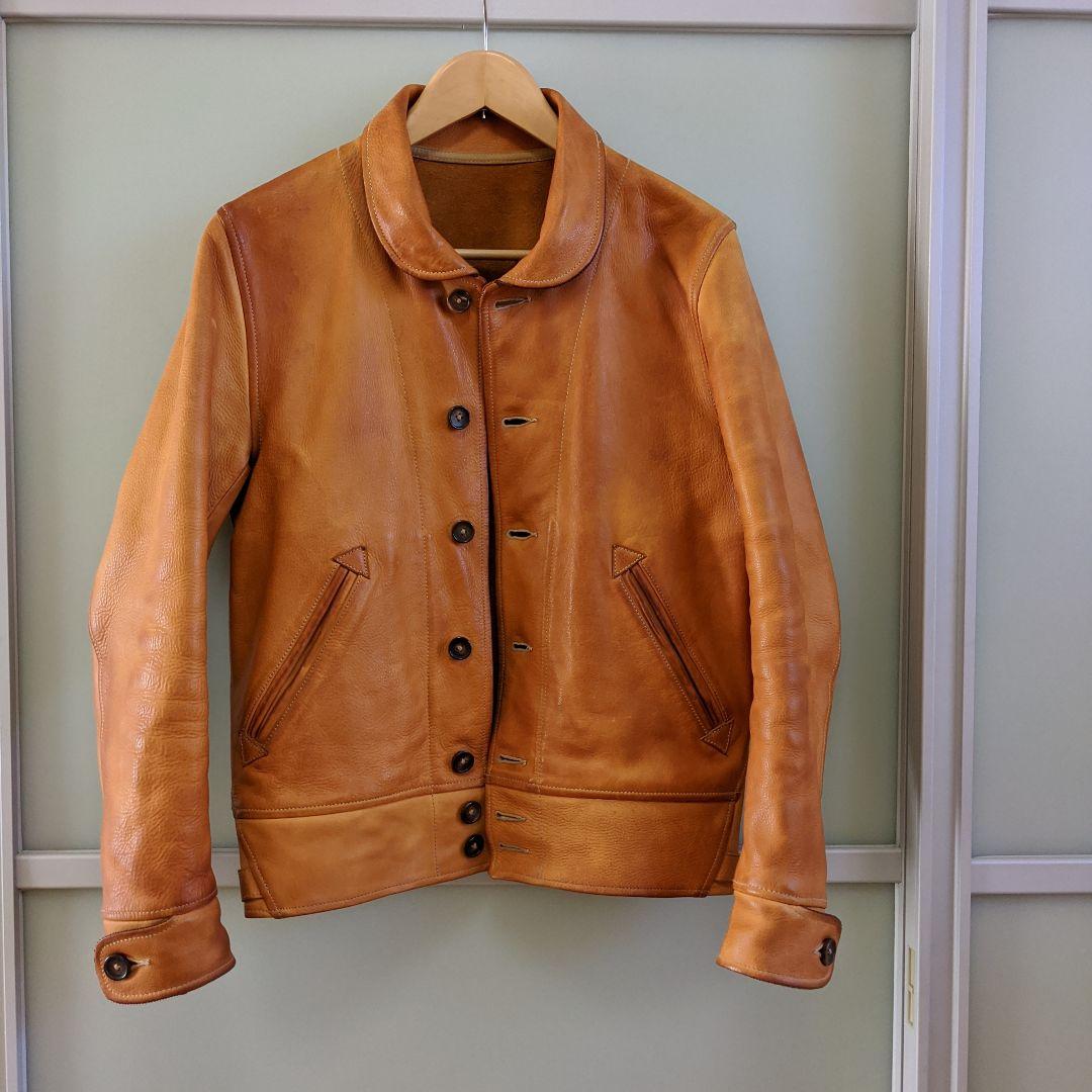 最終価格】ヌメ革ビンテージカウハイドコサックジャケット SIZE M
