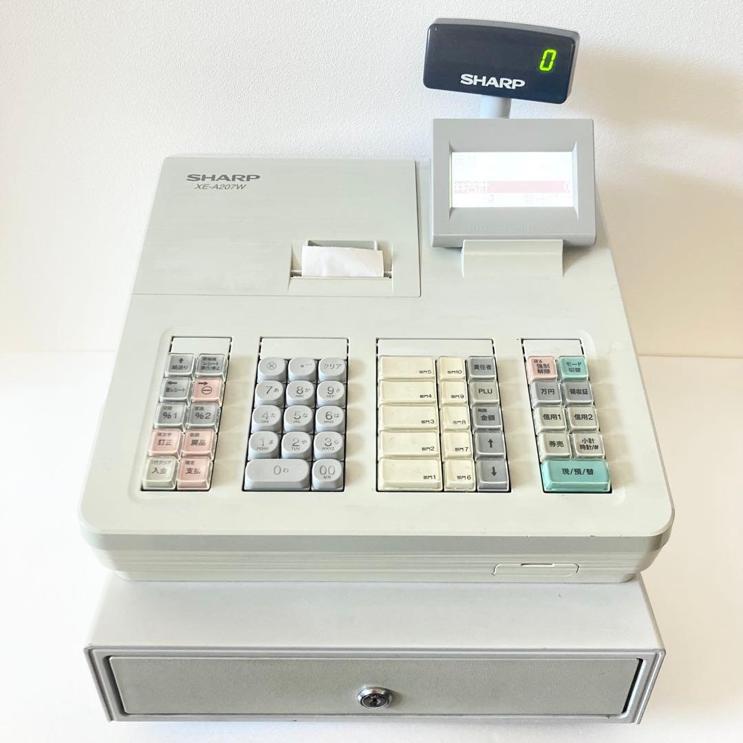 大人気 SHARP XE-A207W シャープ レジ レジスター