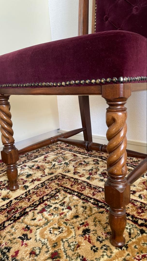 アンティーク　トルネード脚　椅子　チェア