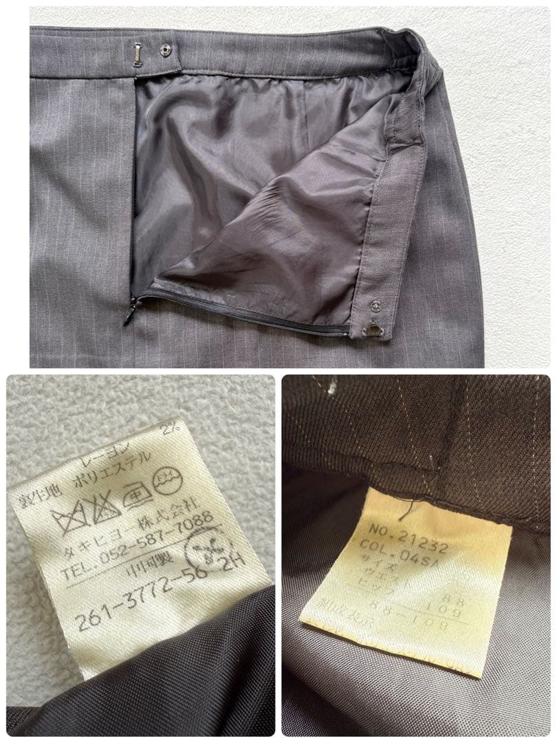 美品・19号・3ピース ✨KII タキヒヨー セットアップ スーツ ストライプ