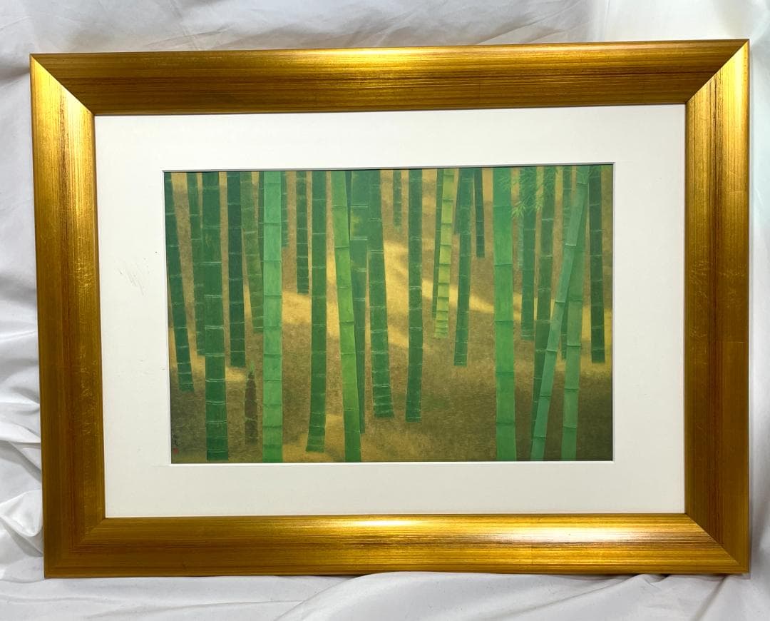 東山魁夷 『夏に入る』 複製画　豪華木製額付新品　日本画