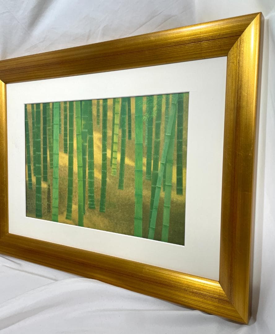 東山魁夷 『夏に入る』 複製画　豪華木製額付新品　日本画