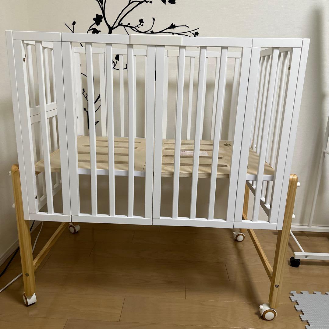 大和屋　パタン2 折りたたみミニベビーベッド　60×90