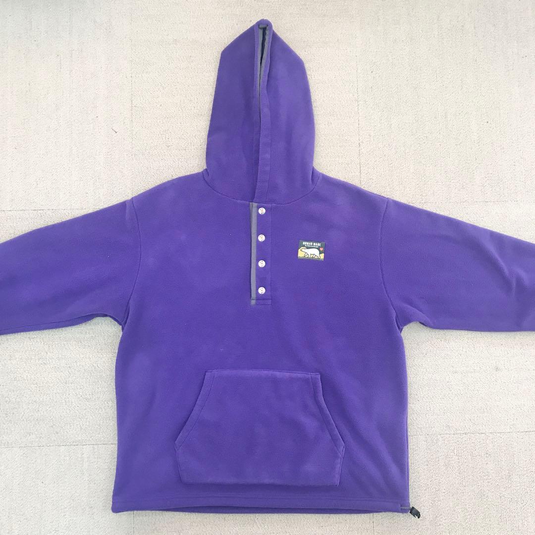 ヒューマンメイド フリース スウェット XL シロクマ フーディー S3176