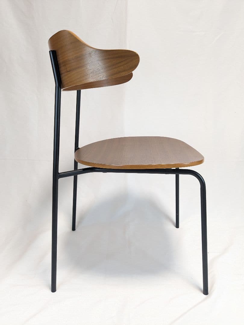 美品 関家具 KAPELL カペル オーク 板座 アイアン　ダイニングチェア