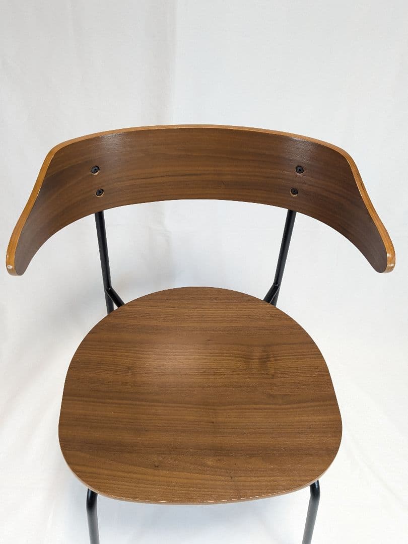 美品 関家具 KAPELL カペル オーク 板座 アイアン　ダイニングチェア