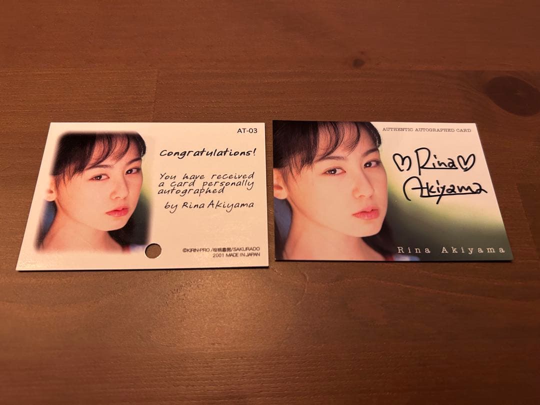 秋山莉奈　直筆サインカード　087/400