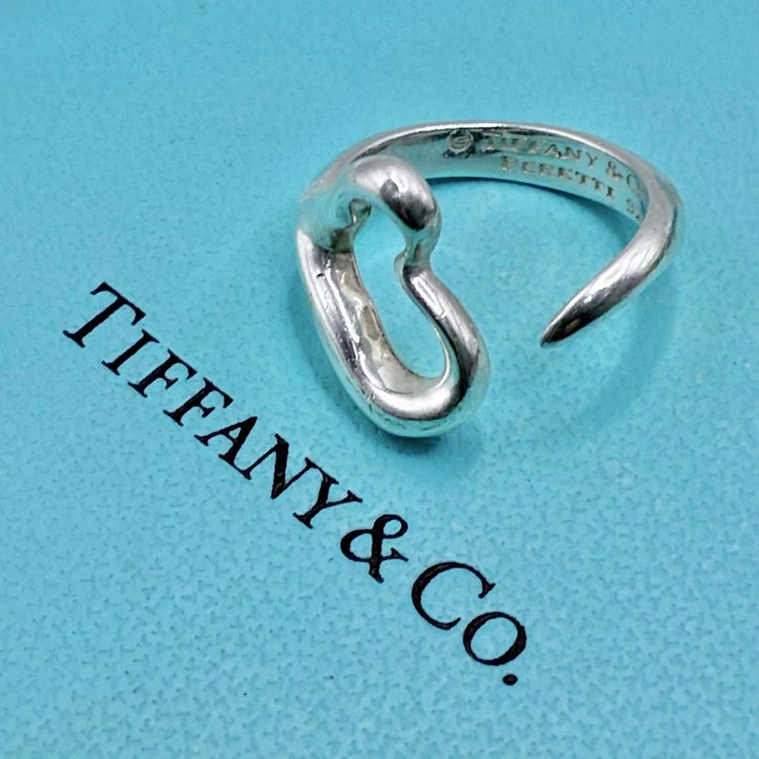 ティファニー　11.5号　オープンハート　リング　ヴィンテージ　シルバー　美品