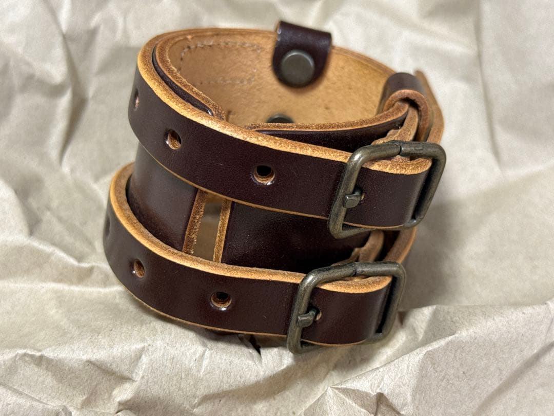 beauty:beast ビューティビースト ダークブラウン レザーブレスレット