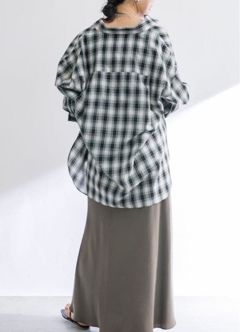 定価1.76万 リヴドロワ マルチパターンシャツ ブラック オーバーサイズ