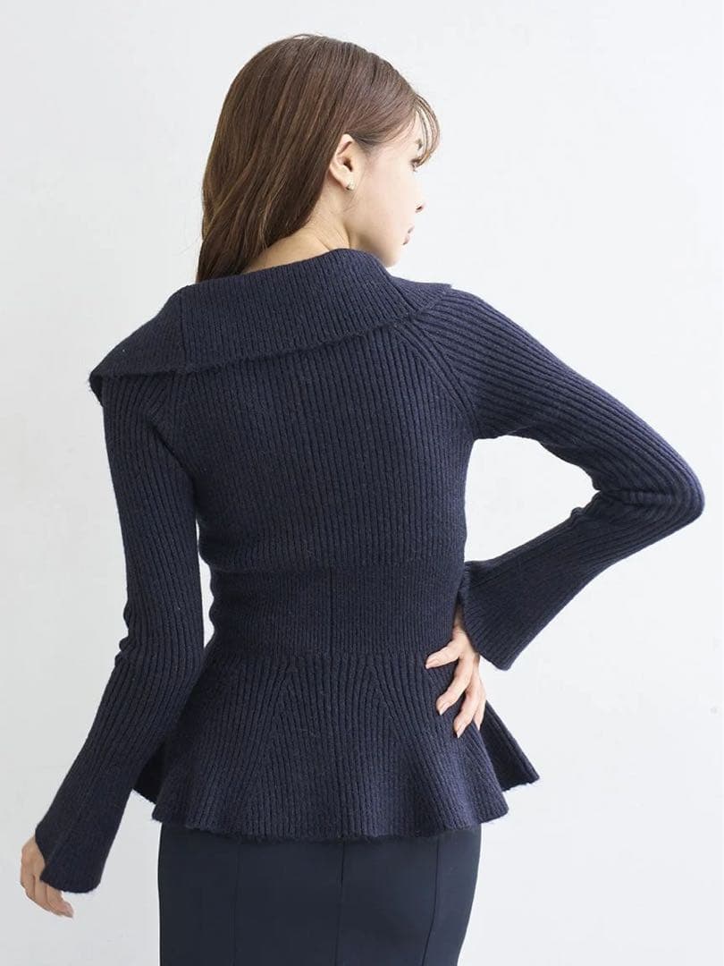 SNIDEL ペプラムニットプルオーバー