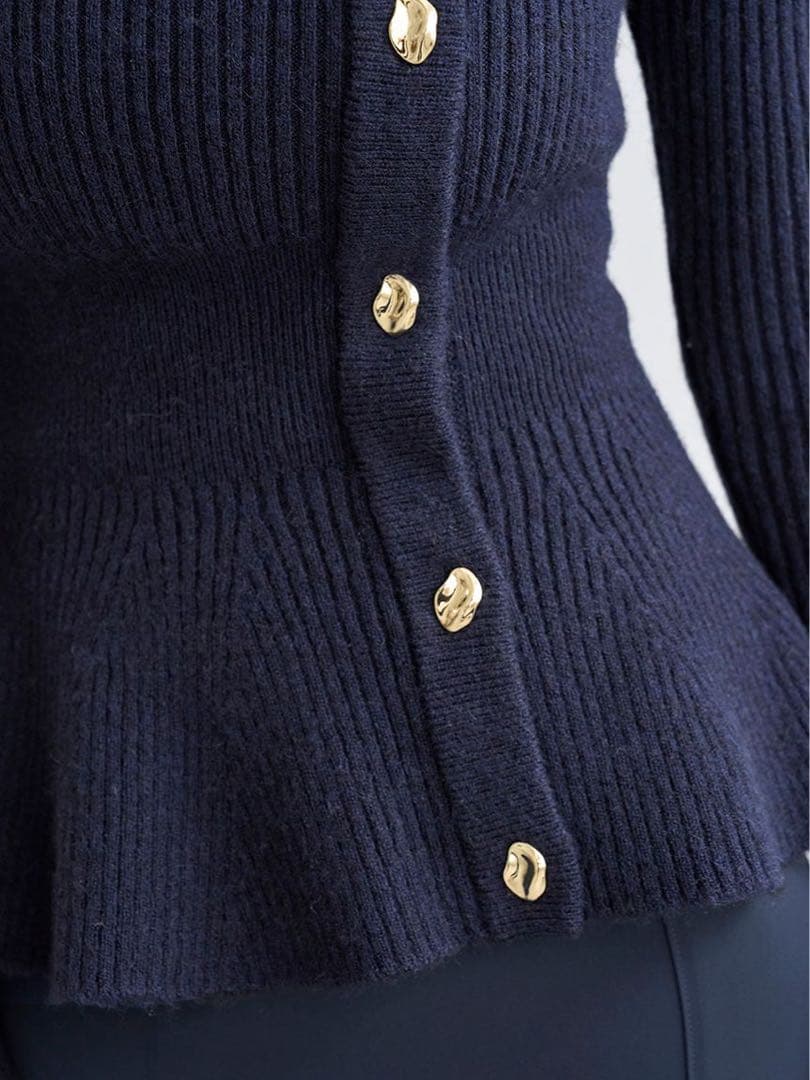 SNIDEL ペプラムニットプルオーバー