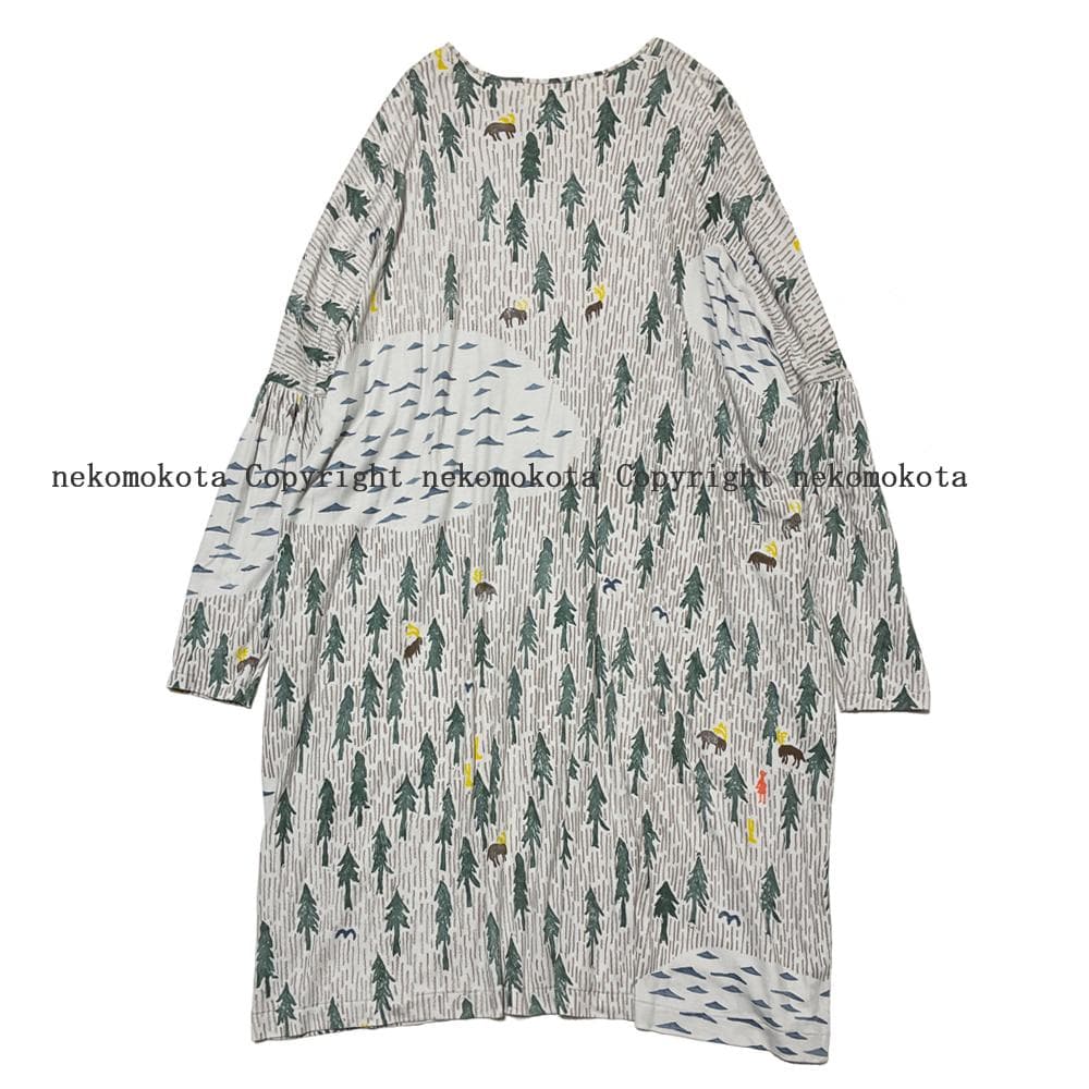 ミナペルホネン one day 総柄 ワンピース 36 mina ワンディ