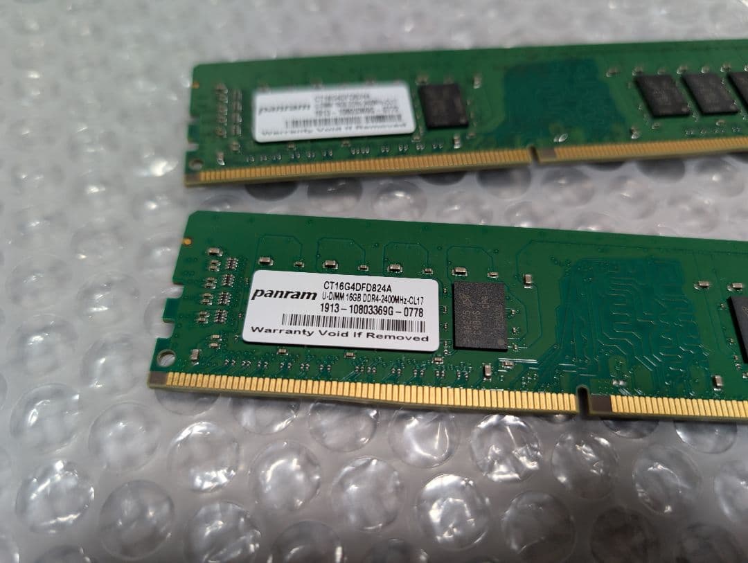 Crucial ddr4 メモリ 2400Mhz 32GB （16GB x 2）