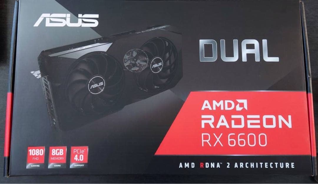 グラフィックボード・グラボ・ビデオカード ASUS DUAL AMD RADEON RX6600 RX6600-8G