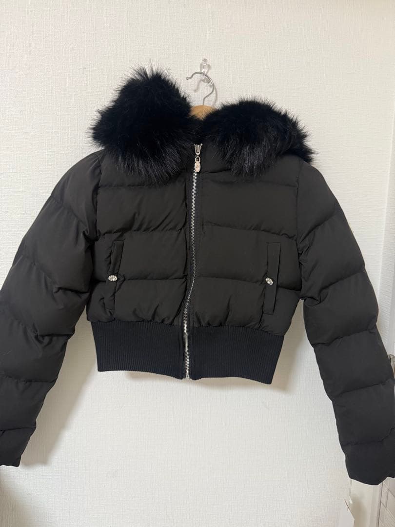 ミシェルマカロン ファーフードショートダウン xs