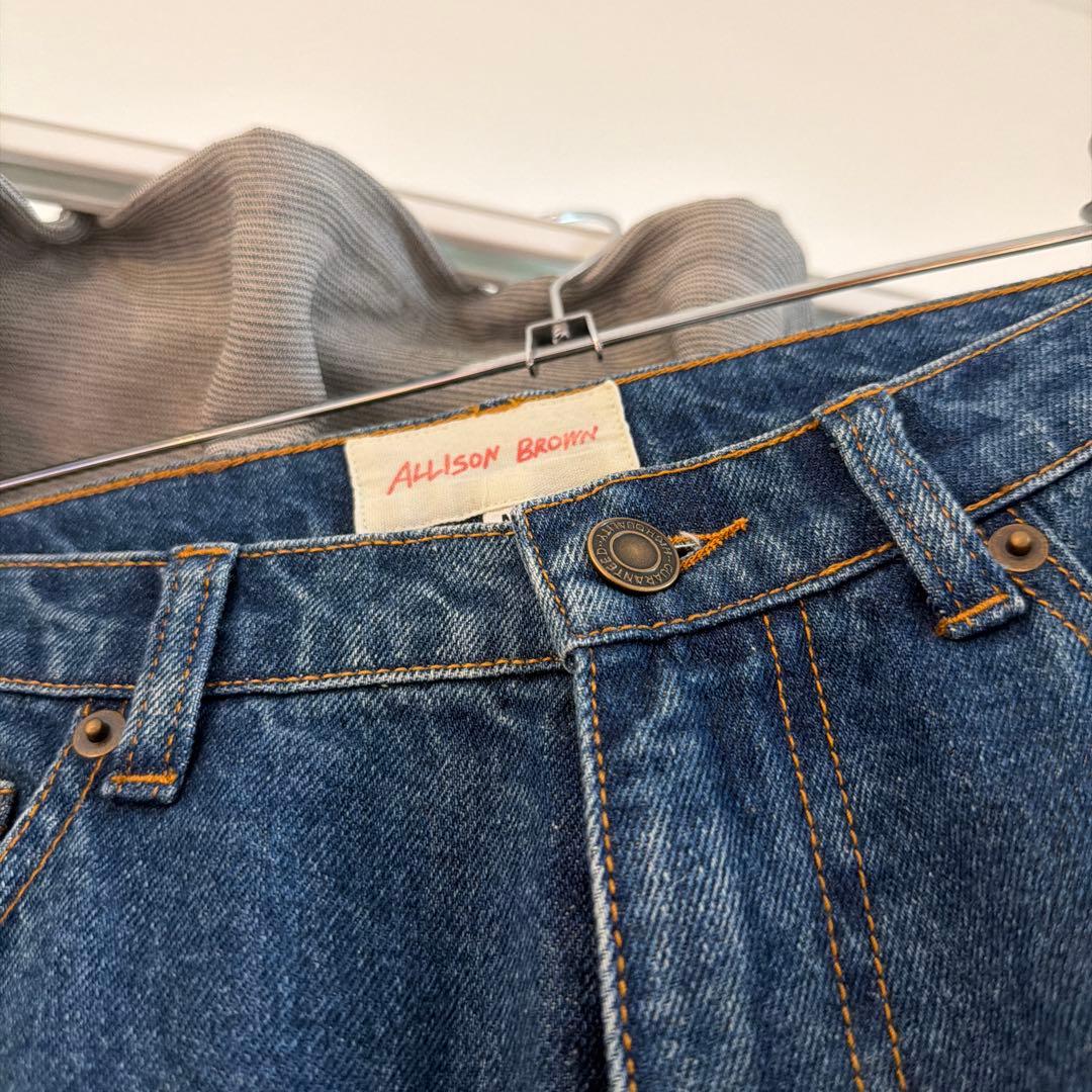 ALLISON BROWN アリソンブラウン リボンデニム ワイドパンツ