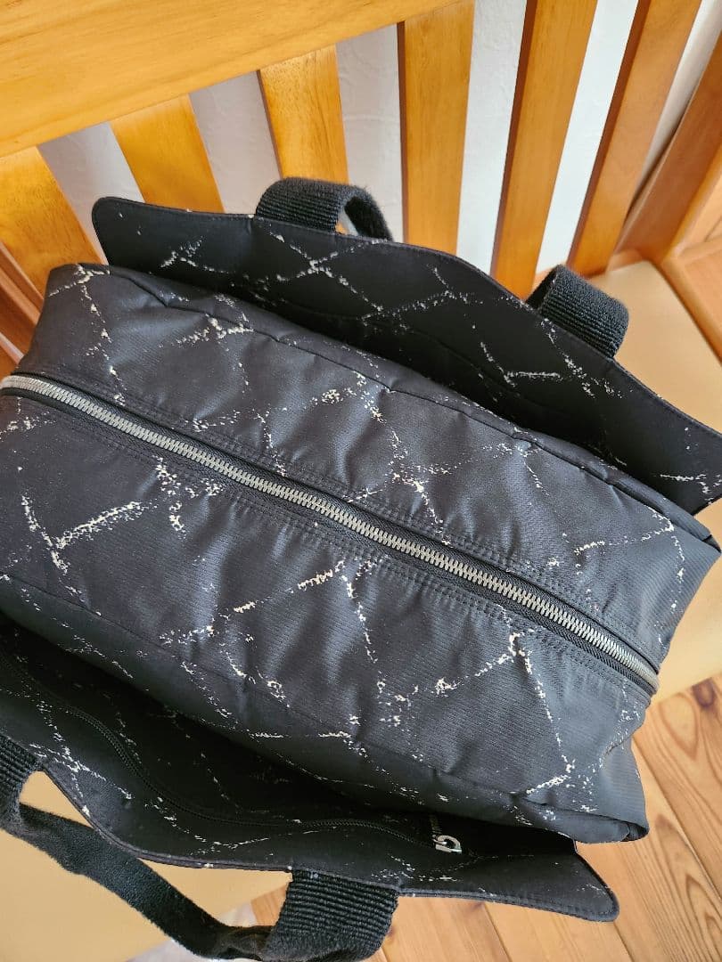 シャネル トラベルラインボストンバッグ ブラック ナイロン