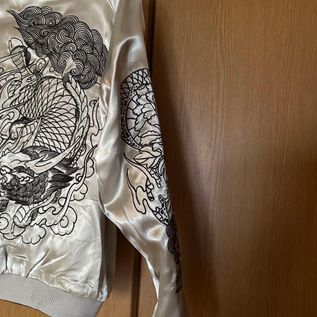 新品未使用　ドラゴン刺繍　龍桜　リバーシブルスカジャン