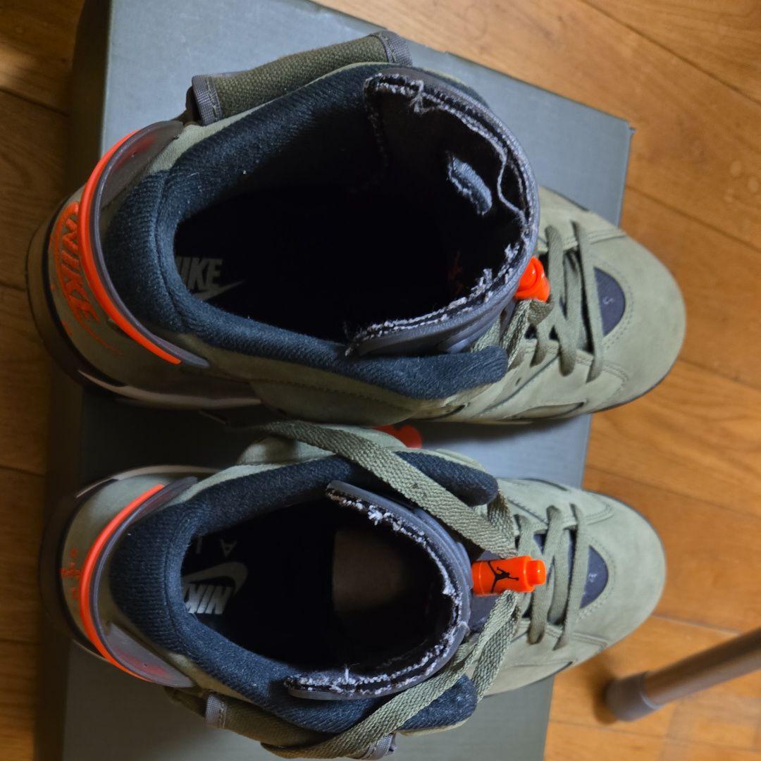 トラヴィススコット Air Jordan 6 オリーブ/ブラック/オレンジ