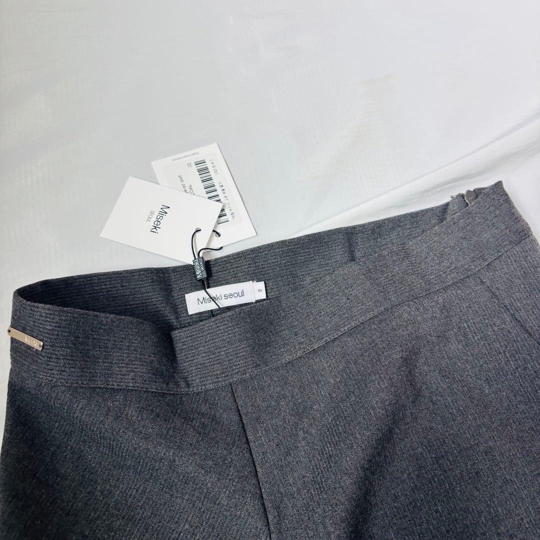 タグ付き 未使用 misekiseoul レイヤード フレア スカート　グレー