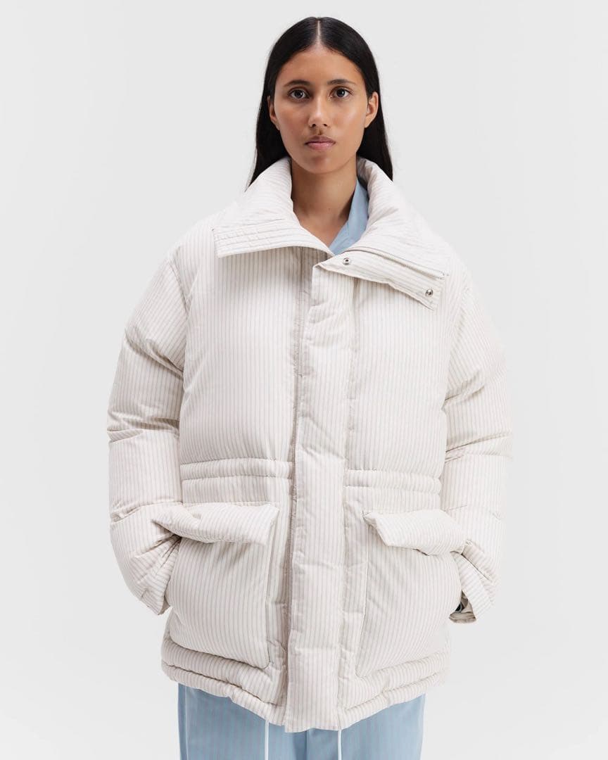 【タグ付美品】AURALEE×TEKLA STRIPEダウンジャケット