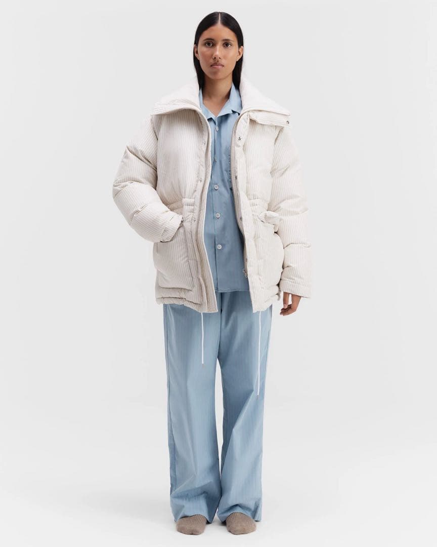 【タグ付美品】AURALEE×TEKLA STRIPEダウンジャケット