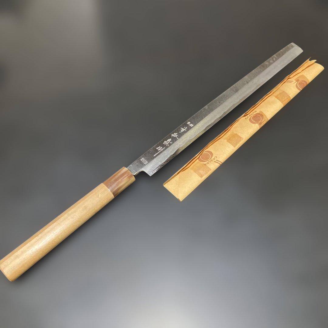 刺身包丁 鋼製 東京すみだ川　蛸引27cm ほぼ未使用　ビンテージ　美品