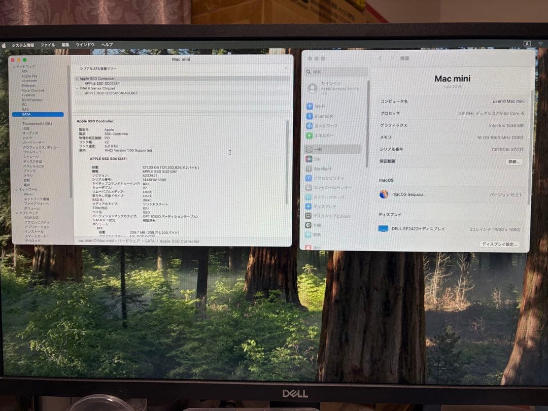 中古 Mac mini (2014) i5 16GB 128GB+1T