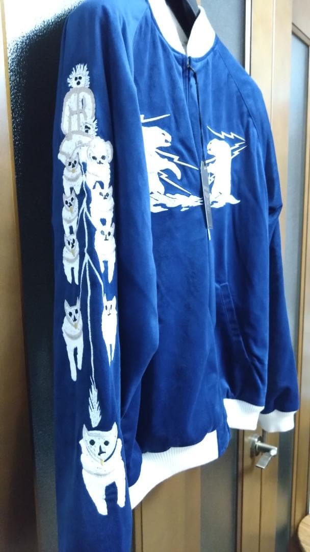 HOUSTON 別珍 ALASKA スカジャン ベルベット NAVY Mサイズ