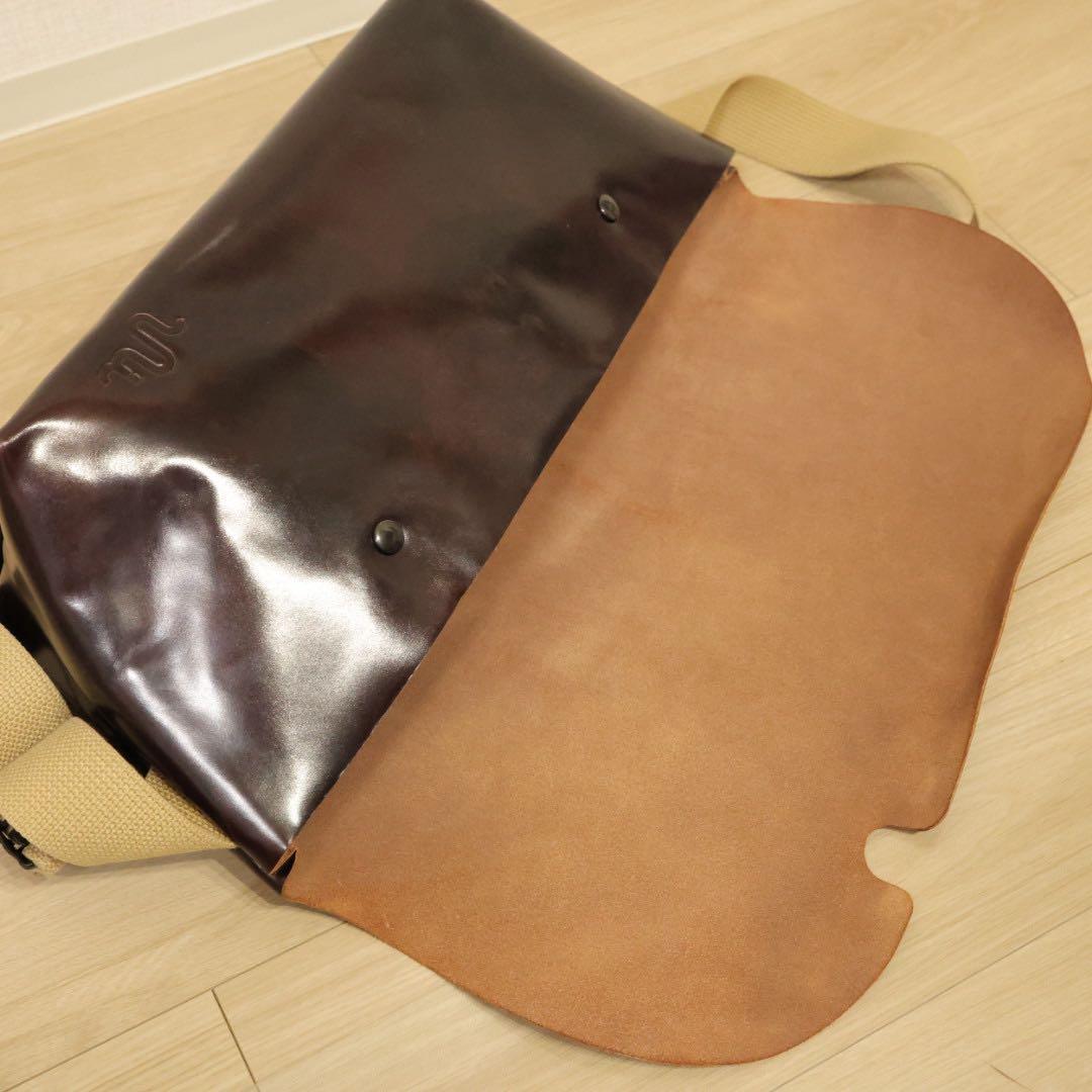 uni&co メッセンジャーバッグ ダークブラウン系 使用少