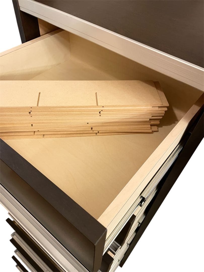 オークス CDラック キャビネット 木目調 7段 収納 飾り棚 約735枚収納