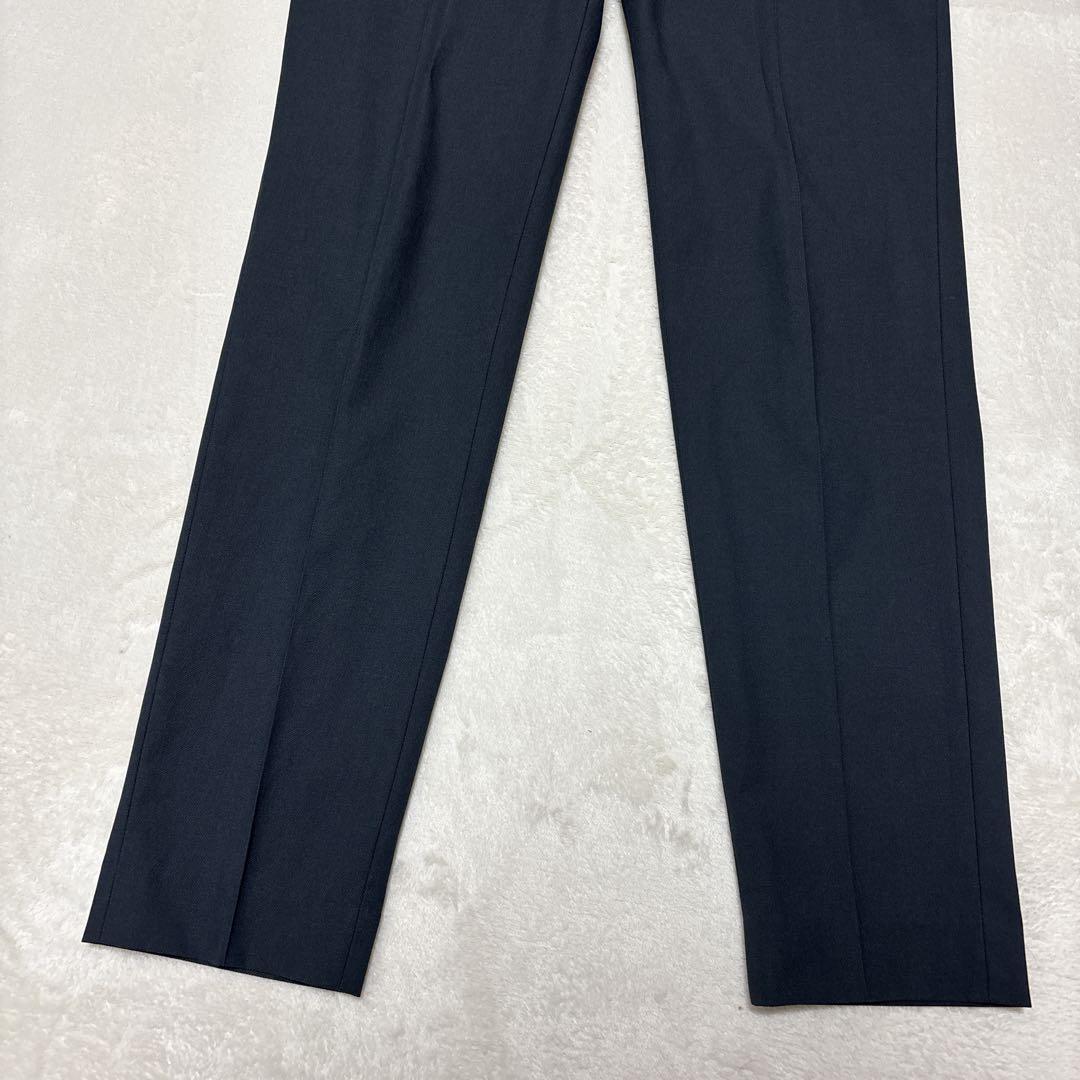 プラステ　セットアップ　ダブル　紺ブレ　金ボタン　リネン混　ネイビー　S