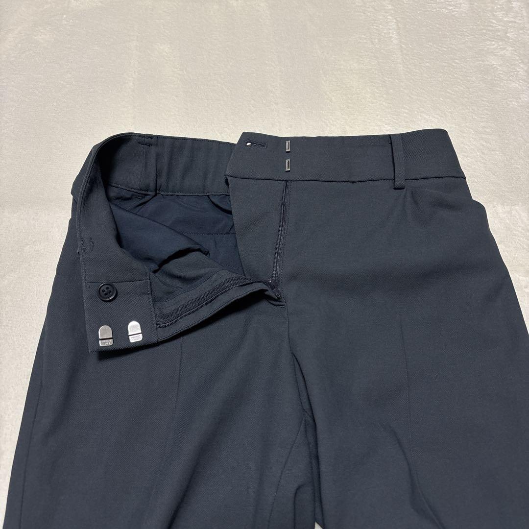 プラステ　セットアップ　ダブル　紺ブレ　金ボタン　リネン混　ネイビー　S