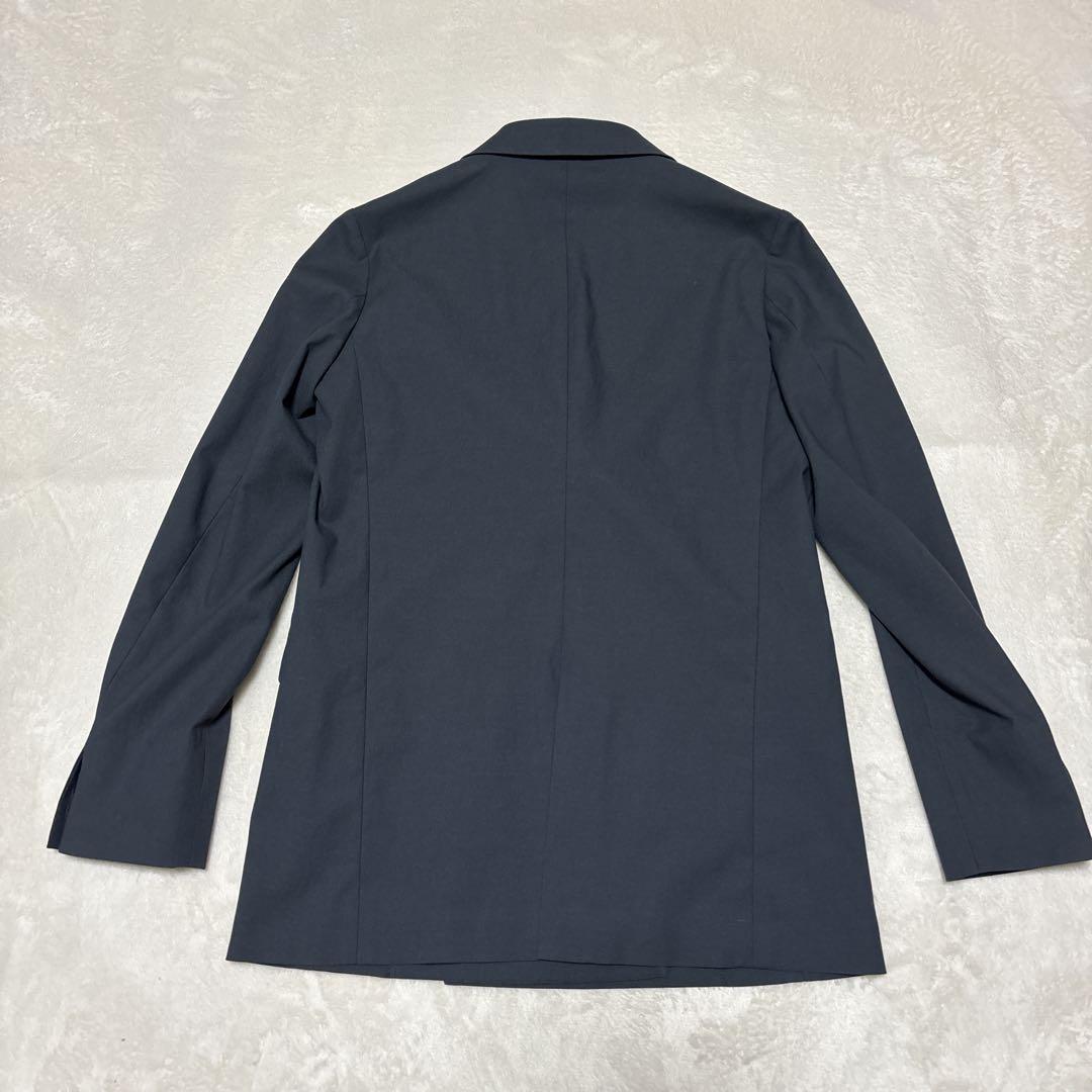 プラステ　セットアップ　ダブル　紺ブレ　金ボタン　リネン混　ネイビー　S