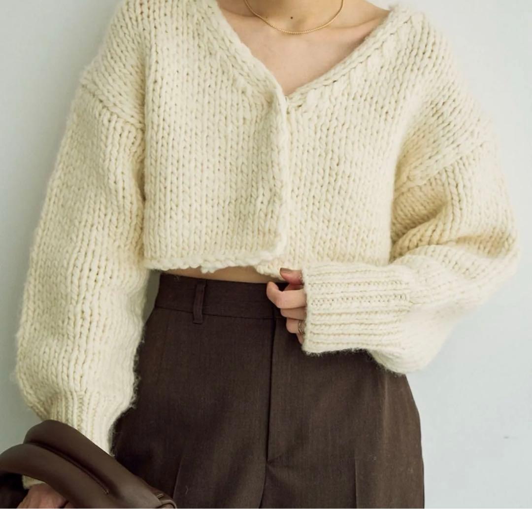 rii　plage roving hand ニットカーディガン